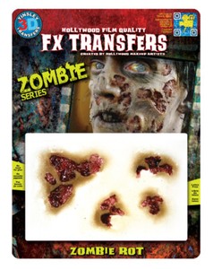3d FX Zombie Rot Real Looking Gory Transfers Tattoos Costume Dfxm513