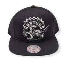 Mitchell  Ness Toronto Raptors HWC XL Logo Tonal Black Adjustable Snapback Hat