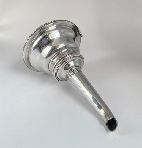 Antique c1820 Georgian Silver Plated Two Piece Wine Port Funnel Strainer - Picture 15 of 19