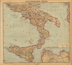 Carta Geografica Antica Italia Meridionale Politica Paravia 1941 Old Antique Map Ebay Cartina Politica Dell'italia Meridionale