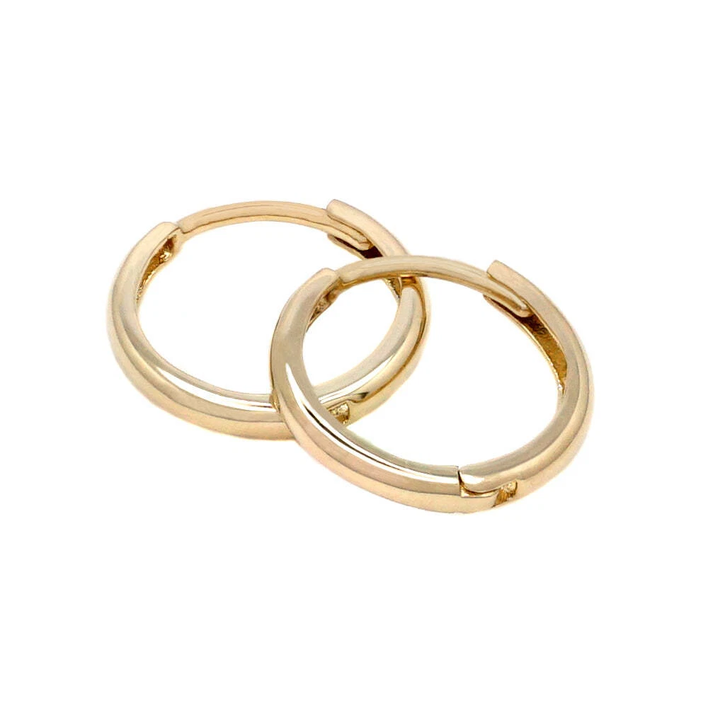 Thin gold online huggie hoop earrings