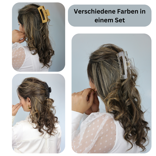 Haarklammer Große Haarklammer Haarspangen Damen claw clip 8er-Set - Bild 41 von 41