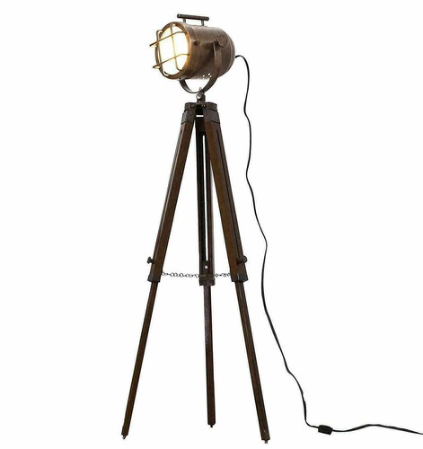Foco antiguo Decoración náutica para el hogar Trípode Escritorio Lámpara... - Imagen 1 de 6