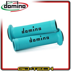 184170200 Manopole DOMINO stradali ciano/nero