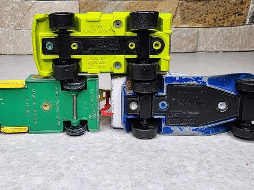 MATCHBOX LENSEY DIE CAST CONSTRUCTION LOT UNIMOG TRACTOR CONCRETE CRANE WRECK - Foto 17 di 17