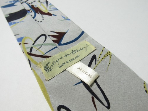 Rare Georgina Von Etzdorf ARCHIVES "not for sale" 80's Pure Silk Mens Tie - Picture 2 of 12