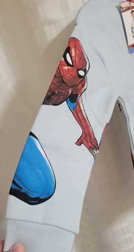 Marvel Jungen babyblau Avengers Sweatshirt mit Rundhalsausschnitt S (6/7) brandneu mit Etikett - Bild 4 von 9