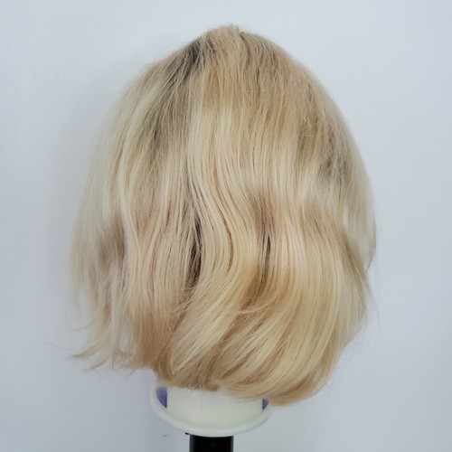 12 Inch 13x4x1 T Lace Front Human Hair Wig Bob Blonde+brown Straight - Picture 6 of 11