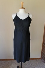 Rare Vintage THE SNIP-IT Full Slip 36 Celanese Taffeta Adjustable Straps Black