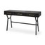 mercana vince black metal and gold accents three drawer writing desk 68443