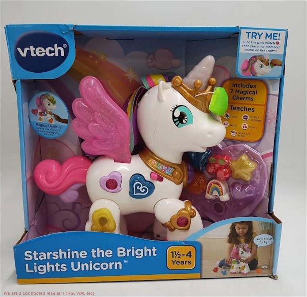 VTech Starshine - единорог с яркими огнями, синий.СМОТРИТЕ ПОДРОБНОСТИ.