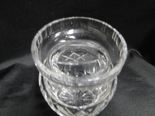 Waterford Crystal, Vertical & "X" Cuts: Jam / Jelly Jar & Lid, 4 3/4" Tall - Picture 3 of 10