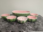 Watermelon Serving Dish And Set Of Five Bowls- See Pictures For Details-summer