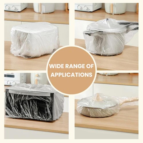 Disposable Food Cover Plastic Wrap Dish Plate Clings Film Keeping Fresh Kitchen - Picture 8 of 16