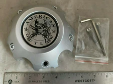 American Outlaw Wheels Gloss Silver Wheel Rim Hub 5 Lug Cover Center Cap BC-865