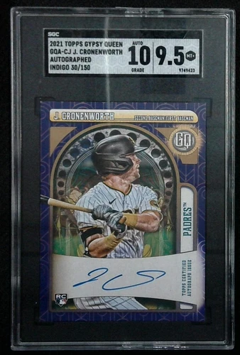 2021 Topps Gypsy Queen Jake Cronenworth Indigo Rookie Auto /150 SGC 9.5 Auto 10
