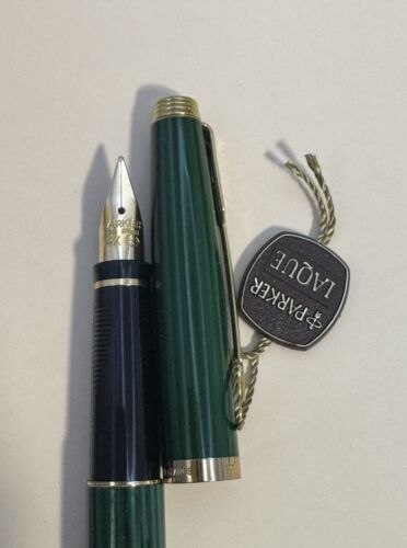 Parker 75 Laque / Laquer Green Malachite Medium Fountain Pen 14K FRANCE - Picture 2 of 6