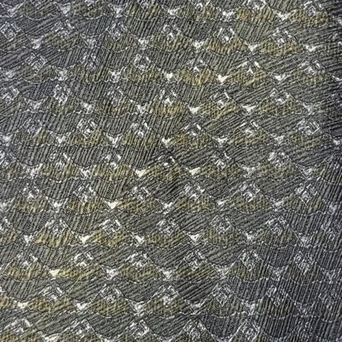 Vintage Bruno Barelli Handmade 100% Italian Silk Tie- Gray/Green - Picture 4 of 7