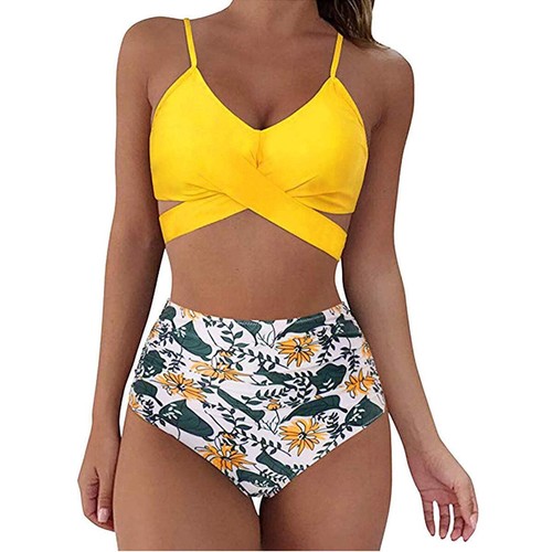 Women Sexy Soild Print Bikini Set Push Up Bathing Swimwear - Picture 7 of 75