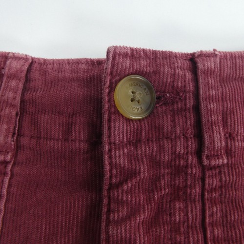 NEW American Eagle Women's Maroon Red 0 R Mini Super Stretch Corduroy Jean Skirt - Picture 3 of 10