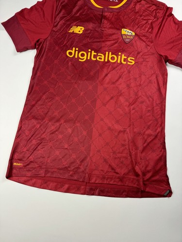 Roma Jersey Home football shirt 2022 2023 New Balance Men’s Size XL Abraham - Picture 3 of 9
