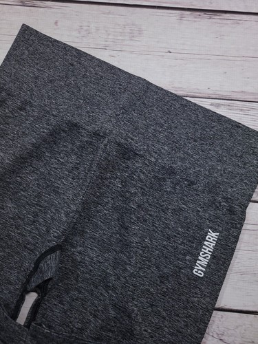Gymshark Dark Gray Leggings Womens sz L Seamless Athletic P1 - Picture 3 of 8