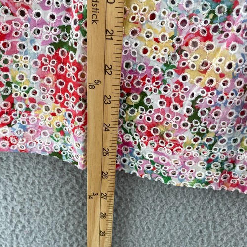 Joules Top Donna 12 Rosa Multi Floreale Stampa Daria Occhielli Pizzo Manica 3/4 Contadino - Foto 9 di 10