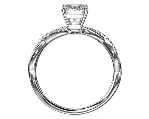 2.25 Ct Emerald IGI Certified Lab Grown Anniversary Diamond Rings 14K White Gold - Picture 2 of 7
