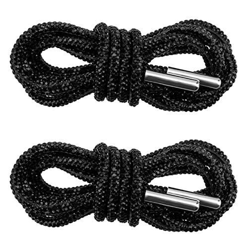 1 par de cordones de zapatos de estrás de 47 pulgadas cuerda brillo zapatos cordones cuerda con capucha brillante - Imagen 1 de 7
