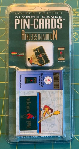 1996 Limited Edition - Athletes In Motion - Olympic Games - Collector Pin & Card - Picture 12 of 13