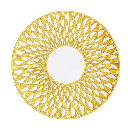 Hermes Soleil d’Hermes Dinner Plate Yellow Dish Tableware 2 set Ornament New - Picture 7 of 10