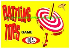 VINTAGE BATTLING TOPS IDEAL FANTASY No2 A5 NEW SHOP DISPLAY POSTER ADVERT