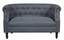 chesterfield loveseat charcoal gray upholstery