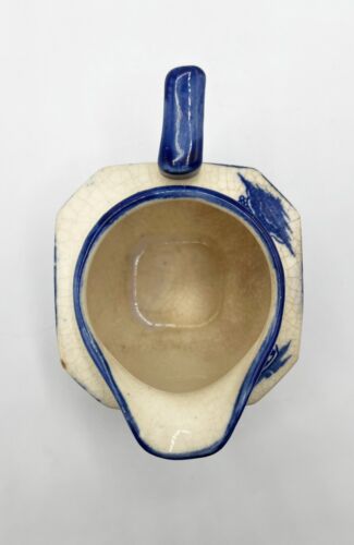 Pre-war Japanese Vintage Blue Willow Creamer Pitcher, Transferware - Picture 7 of 9