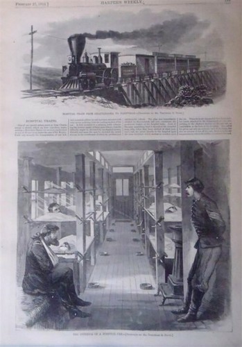 HARPERS WEEKLY 1864 FEBRUARY 27 GEORGE WASHINGTON MEMORY COLTS ARMORY HOSP TRAIN - Picture 7 of 9