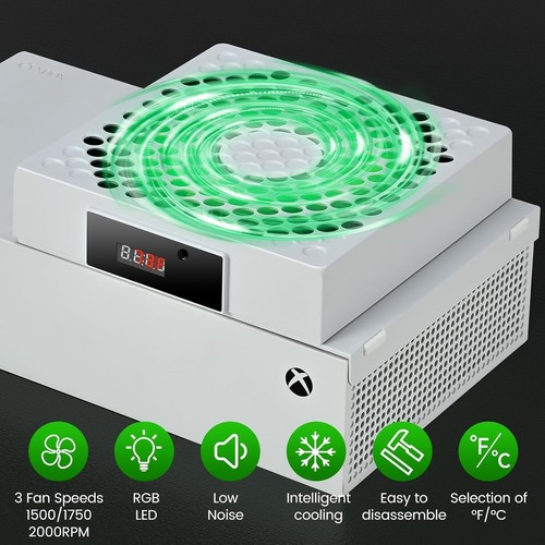 Efficient Xbox Series S Cooling Fan with Auto Speed Adjustment & Easy Install - Picture 4 of 8