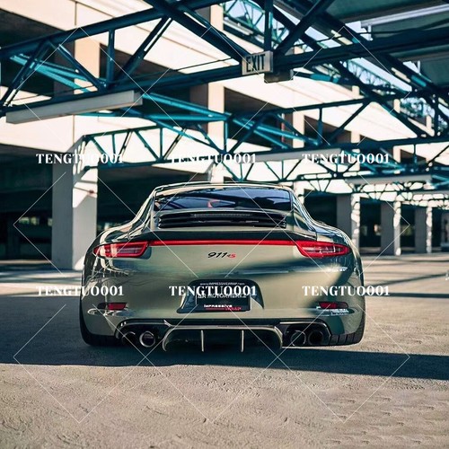 For 2012-2015 Porsche 911 991.1 VRS style Carbon Fiber Rear Bumper Lip Diffuser - Picture 5 of 12