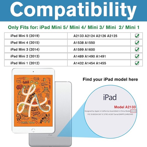 PROCASE Slim Cover for Apple iPad Mini 5 Generation 2019/Mini 4 3 2 1 (Old model - Picture 2 of 13