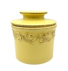 Stoneware Yellow Butter Dishes
