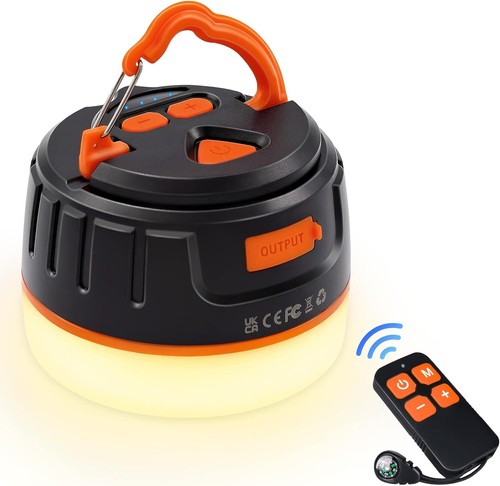 Rechargeable LED Camping Lantern - Remote Control, 1000LM, 5200mAh Power Supply - Picture 3 of 11