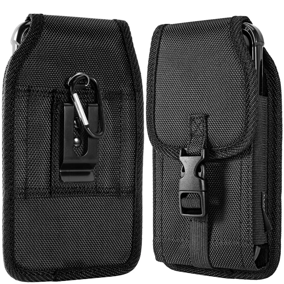 Nylon Vertical Travel Phone Carry Holster For Samsung Galaxy S25 Ultra / S25+ - Image 3 of 4
