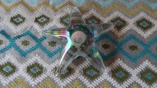 Vintage Carnival Glass Starfish Paperweight Iridescent 5.25" - Picture 2 of 4