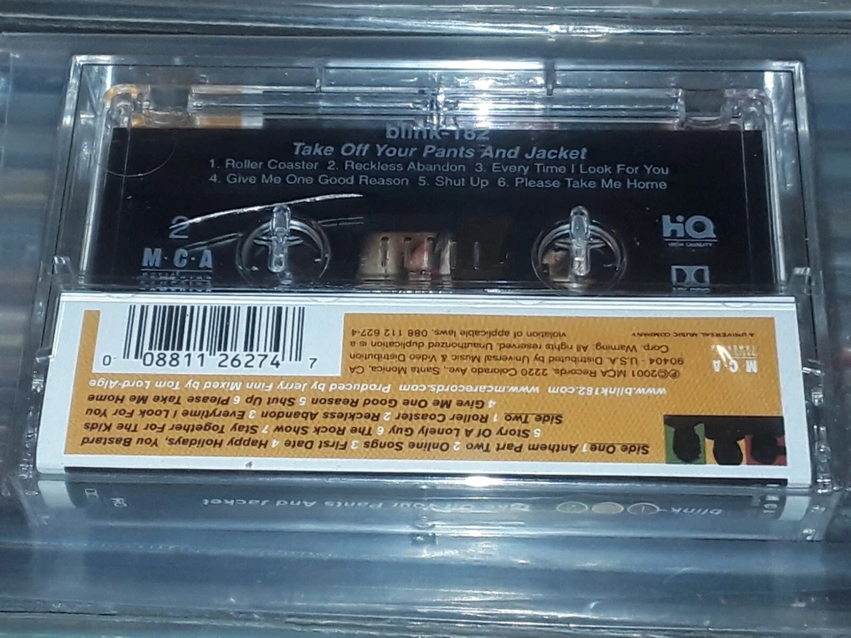 BLINK-182 TAKE OFF YOUR PANTS AND JACKET CASSETTE 2001 USA EDITION STILL SEALED - Image 2 of 4