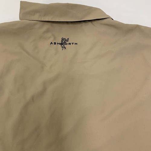 Men’s ASHWORTH Golf Jacket Size XL Khaki Brown Water Wind Resistant Full-Zip - Picture 9 of 9