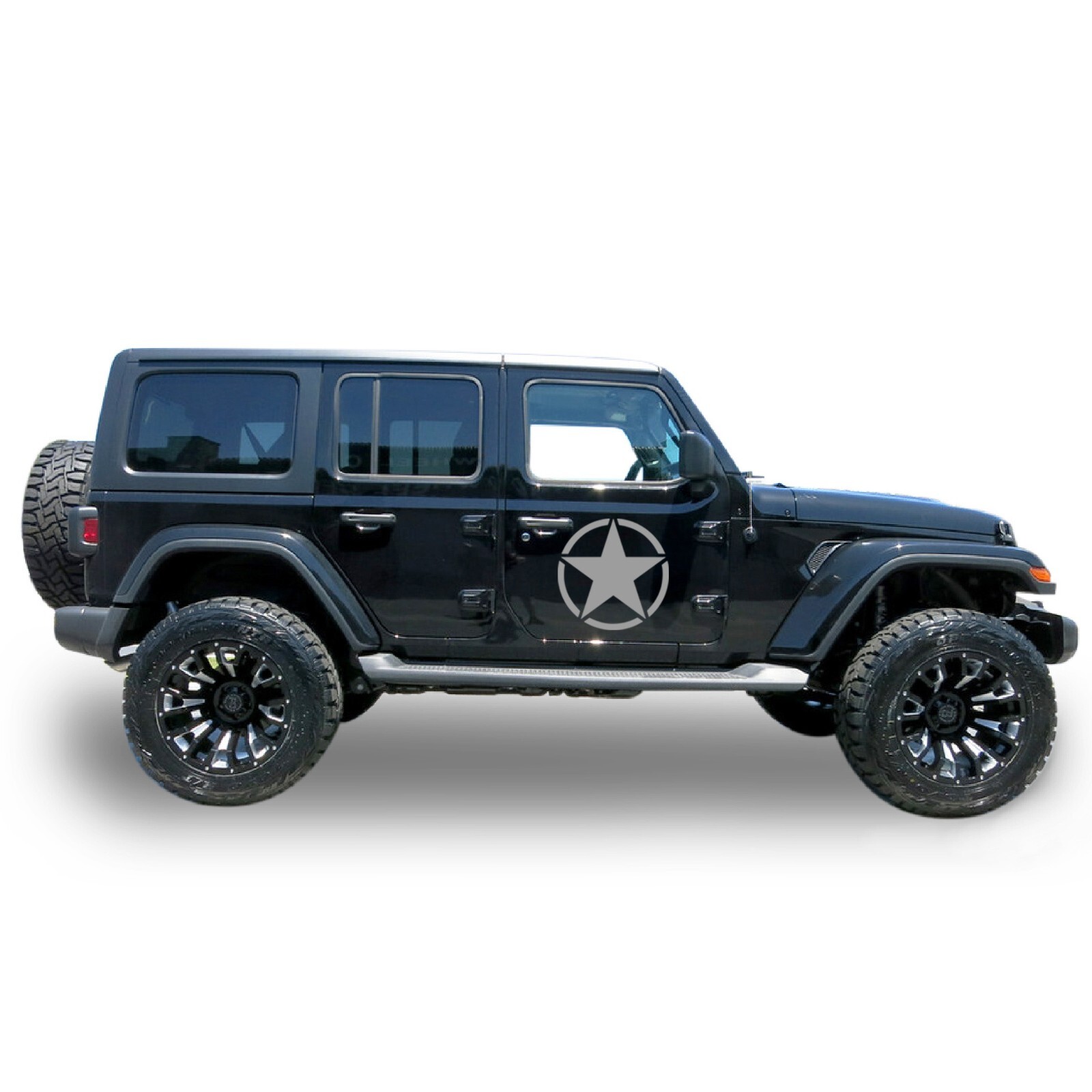 Stars For Jeep Wrangler JL JK TJ YJ Side Doors Decals military