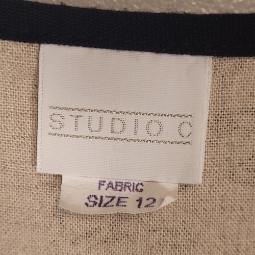 Vintage Studio C Linen Blend Jacket Size 16 & Wrap Skirt Size 12 Set Made in USA - Picture 8 of 11