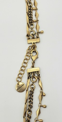 Stella & Dot Zuni Gold Tone Howlite Stone Baroque Pearls Long Layering Necklace - Picture 7 of 7