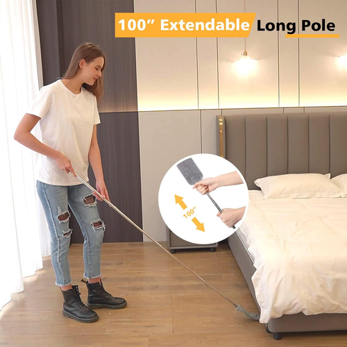 Retractable Gap Dust Cleaner with 3 Reusable Microfiber Dusting Cloths, under Ap - Picture 3 of 11