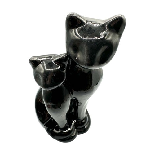 Estatuillas de gato negro vintage - Elegante cerámica 10,25" - años 60 - Imagen 7 de 8