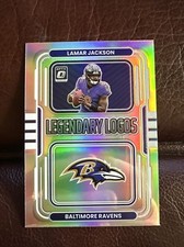 2022 Donruss Optic Legendary Logos Baltimore Ravens Lamar Jackson Holo Prizm